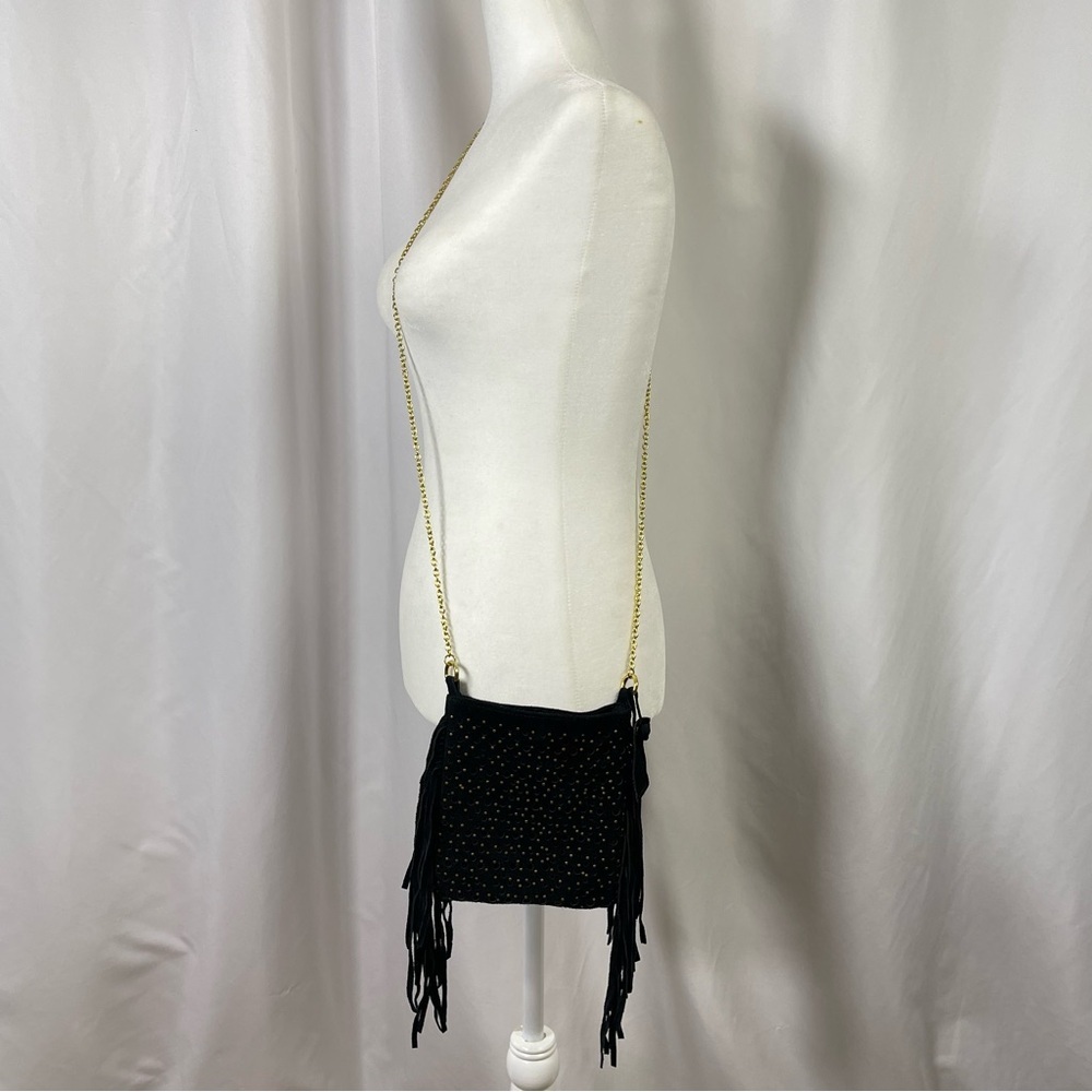 Mossimo Supply Co. Suede Crossbody Bag Gold Tassel Southwestern Western